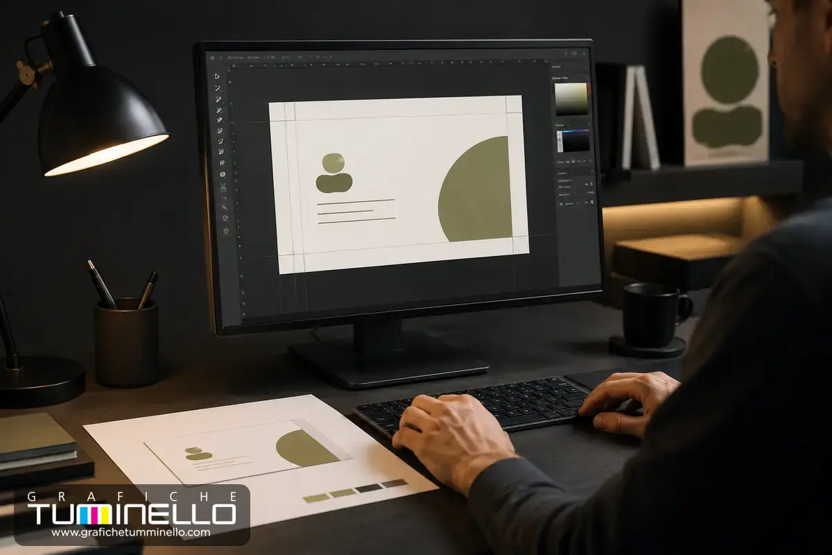 Progetto grafico di un biglietto da visita personalizzato